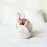 goumikids - Viscose Bamboo + Organic Cotton Convertible Gown- Storm Gray: 0-3M