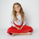 Holiday Tulle Dress Santa and Friends: 12-18M