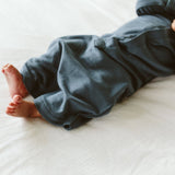 goumikids - Viscose Bamboo + Organic Cotton Convertible Gown - Midnight: 3-6m