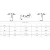 goumikids - Viscose Bamboo + Organic Cotton Convertible Gown- Storm Gray: 3-6M