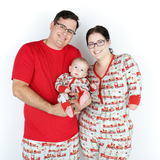 Christmas Train Adult Bamboo Pajama Women's Top: L