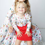 Holiday Tulle Dress Santa and Friends: 18-24M
