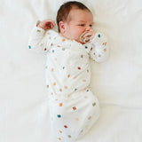 goumikids - Viscose Bamboo + Organic Cotton Convertible Gown-City Blocks: 0-3M
