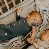 goumikids - Viscose Bamboo + Organic Cotton Convertible Gown - Midnight: 3-6m