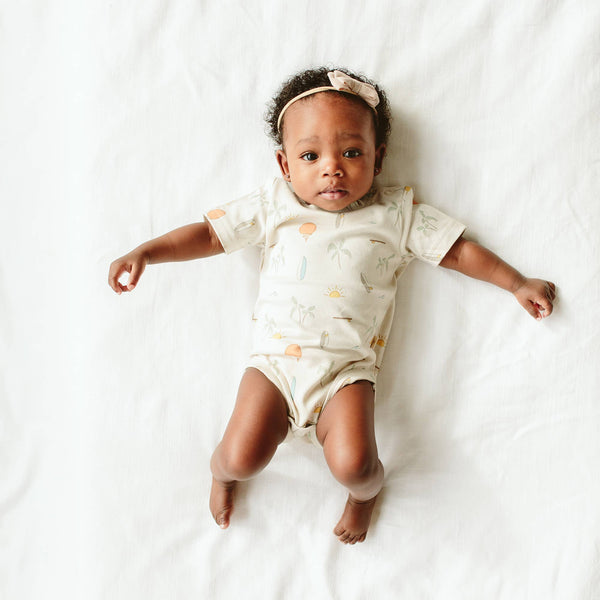 goumikids - Viscose Bamboo Organic Kids S/S Bodysuit - Surf's Up 3-6 months