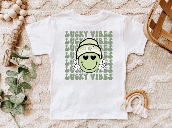 Lucky Vibes St Patrick's Day Kids Tee 4T