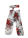 Girls Child Size 9-12 Months White Print Bottoms
