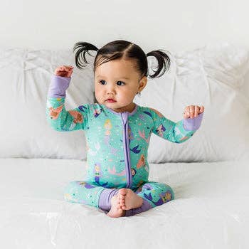 Little Sleepies - Mermaid Magic Bamboo Viscose Zippy 6-12 months