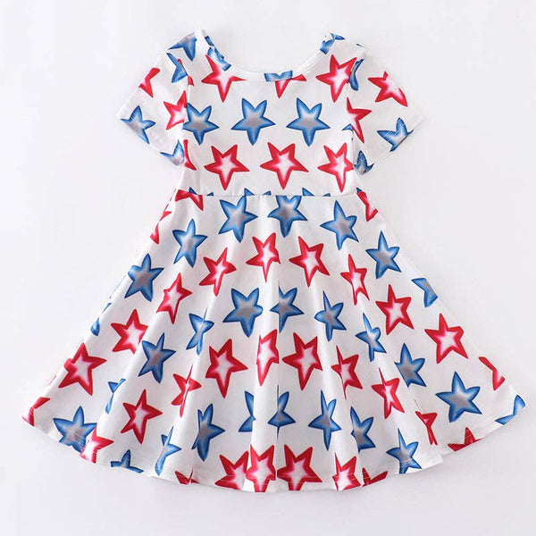 NEW AnnLoren - Girls 2T 4th of July Patriotic Stars Red White & Blue D –  lollipoppearland