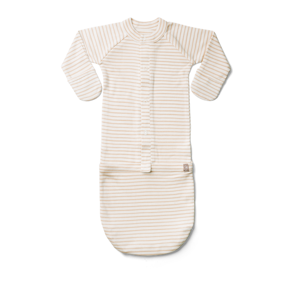goumikids - Viscose Organic Convertible Gown - Dune Stripe 3-6 months