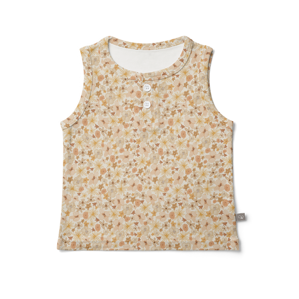 goumikids - Viscose Organic Cotton Tank Top - Wildflowers 4T