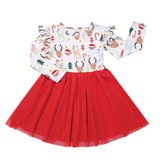 Holiday Tulle Dress Santa and Friends: 18-24M