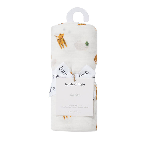bamboo little - CHEETAH SWADDLE