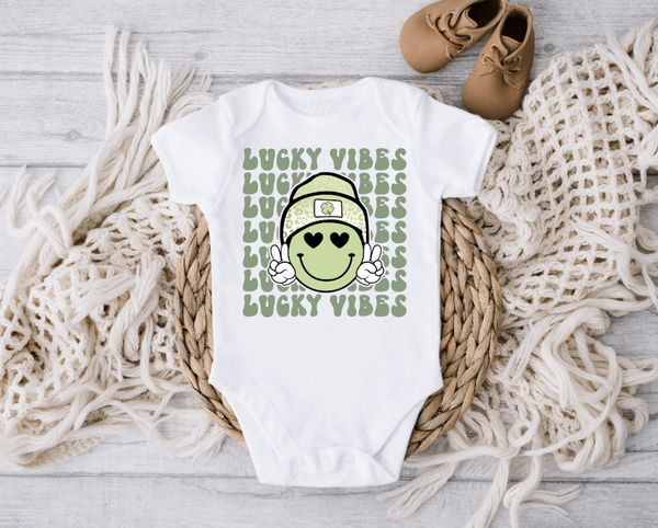 Lucky Vibes St Patrick's Day Onesie 12-18 months