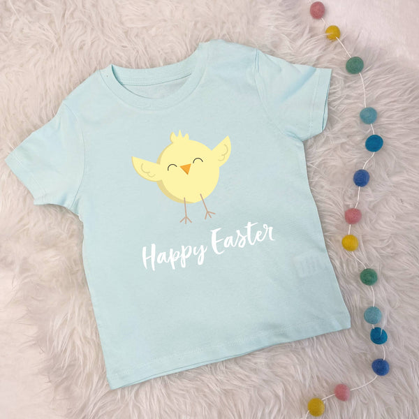 Organic Cotton Little Chick Happy Easter Kids/Baby T Shirt 3/4
