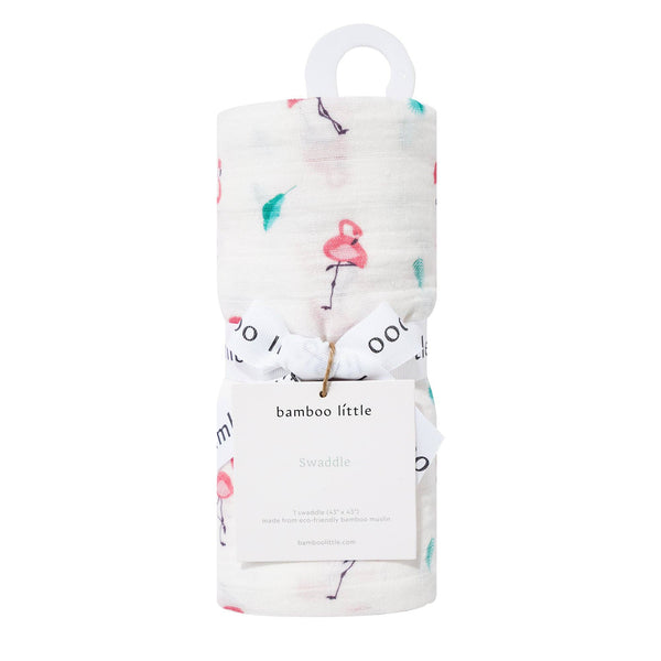 bamboo little - FLAMINGO SWADDLE
