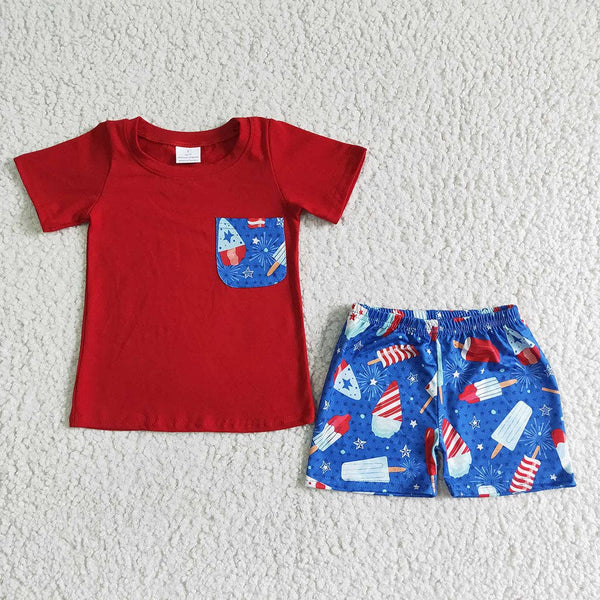NEW 4th of July shorts sets 4T