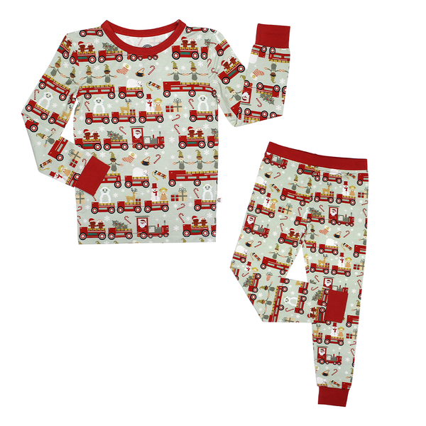 Christmas Train Bamboo Long Sleeve Kids Pajama: 2T – lollipoppearland