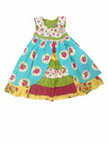 Girls Child Size 4T Jelly the Pug Floral Dresses